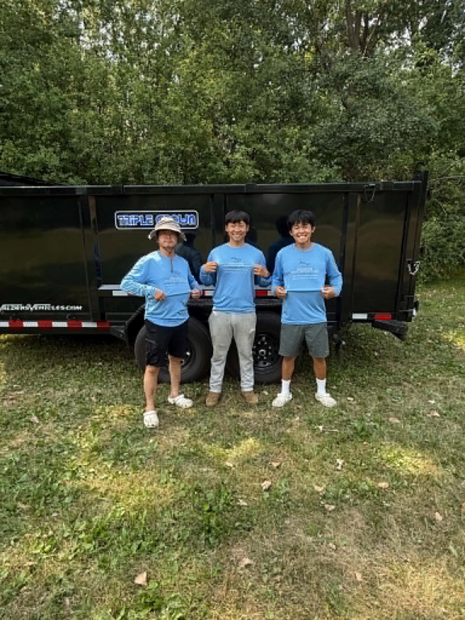 Professional junk removal team clearing a residential space