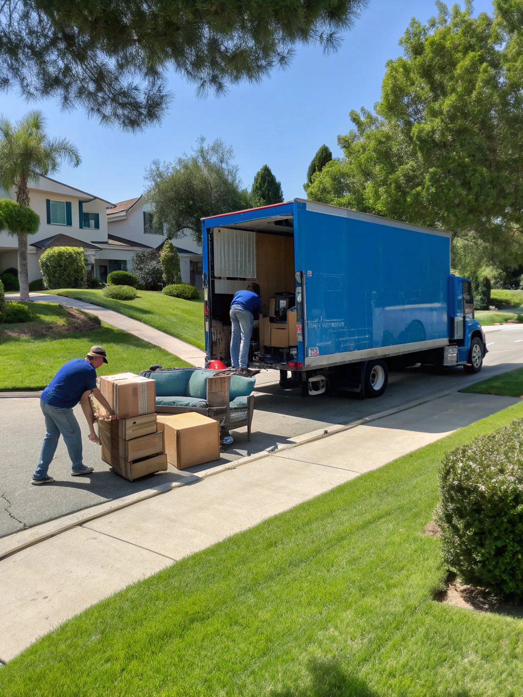 Truck filled with assorted household junk